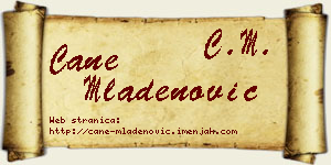 Cane Mladenović vizit kartica